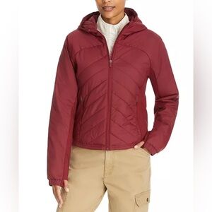 Bass Outdoor NWT Chevron-Quilted Puffer Jacket Cabernet XS
